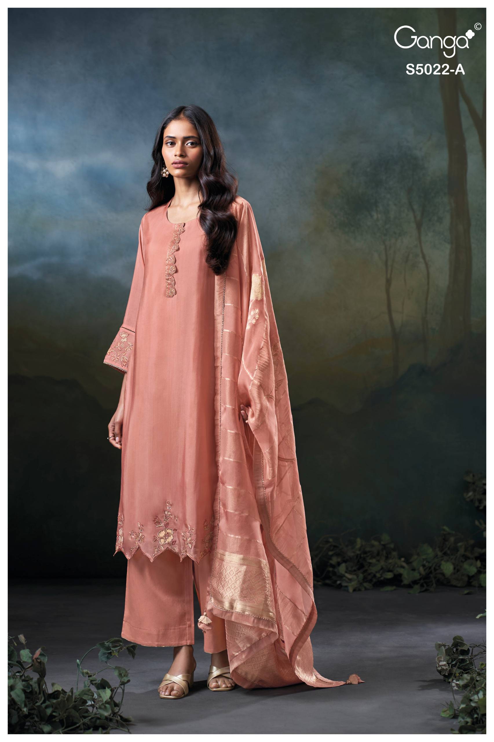 CHRYSA 5022 Series By GANGAFASHION Stylish Beautiful Colourful Silk Dresses At Wholesale Price